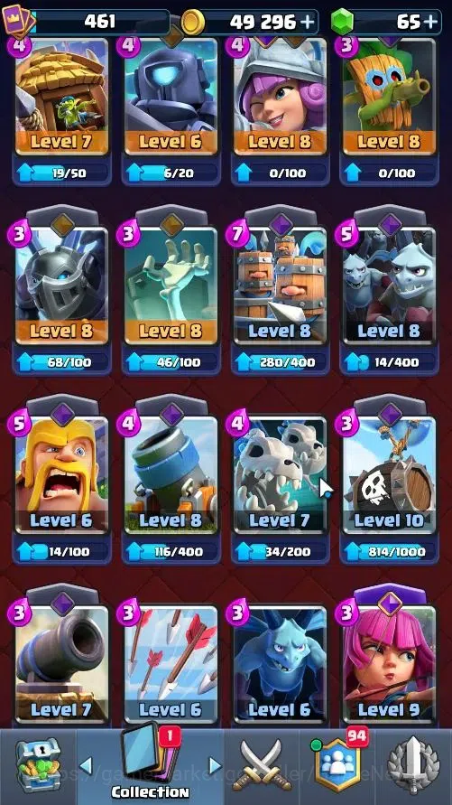Clash Royale Accounts High-End Lv 461|KTL 10|Trophy 3579|Limited Skin|Card 57/122|4 EVO 0 Hero|1 Champ 3 Legend 15 Epic 15 17
