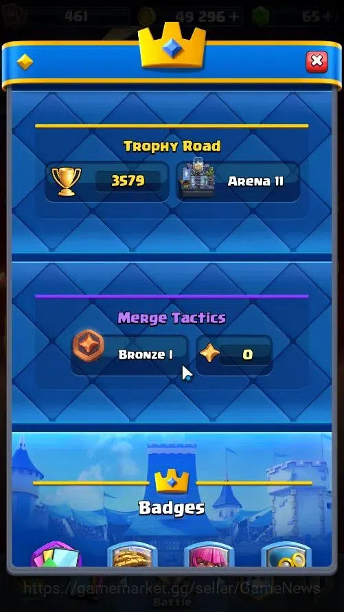 Clash Royale Accounts High-End Lv 461|KTL 10|Trophy 3579|Limited Skin|Card 57/122|4 EVO 0 Hero|1 Champ 3 Legend 15 Epic 15 3