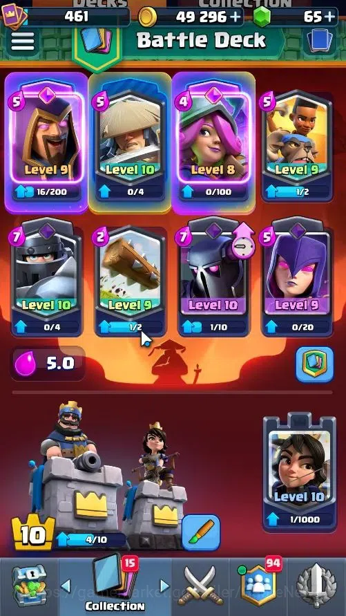 Clash Royale Accounts High-End Lv 461|KTL 10|Trophy 3579|Limited Skin|Card 57/122|4 EVO 0 Hero|1 Champ 3 Legend 15 Epic 15 7