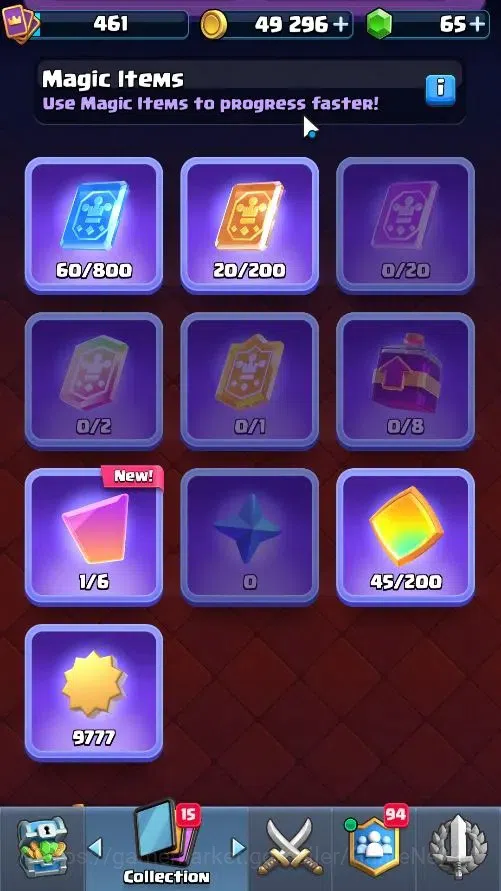 Clash Royale Accounts High-End Lv 461|KTL 10|Trophy 3579|Limited Skin|Card 57/122|4 EVO 0 Hero|1 Champ 3 Legend 15 Epic 15 9