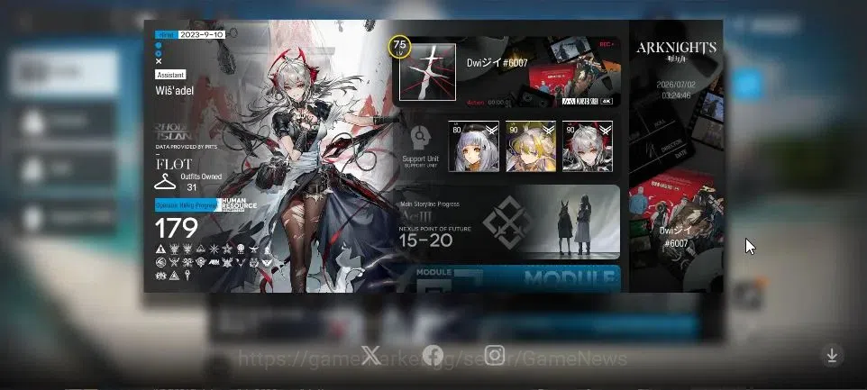 Arknights Accounts High-End Lv 75|179 OP 31 Skin|40,3K Oru+132 Ori|7 Limited|Shu,Wiš'adel,HTB,Ling,ETHA,Muelsye,Dusk|Main 2
