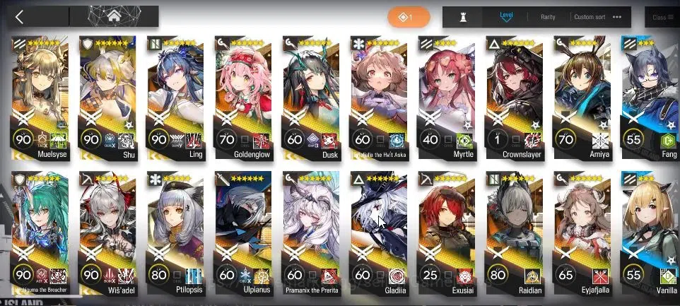 Arknights Accounts High-End Lv 75|179 OP 31 Skin|40,3K Oru+132 Ori|7 Limited|Shu,Wiš'adel,HTB,Ling,ETHA,Muelsye,Dusk|Main 3