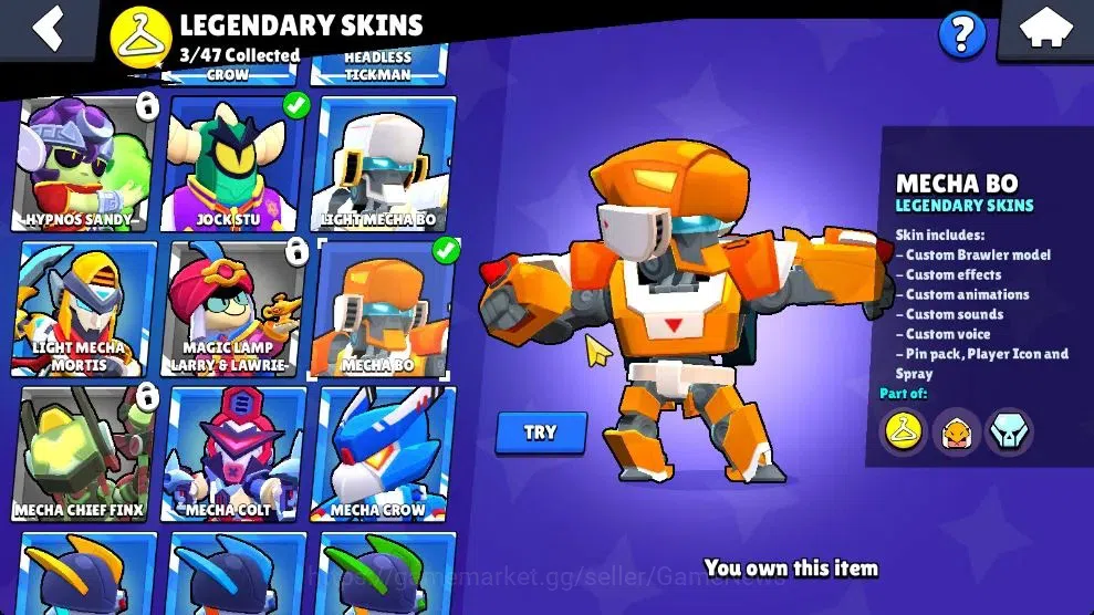 Brawl Stars Accounts 3809 Trophy|48 Brawlers 8 Max Lvl [Mortis,Leon,Max image 13