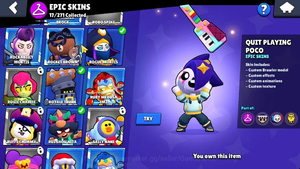 Brawl Stars Accounts 3809 Trophy|48 Brawlers 8 Max Lvl [Mortis,Leon,Max image 20