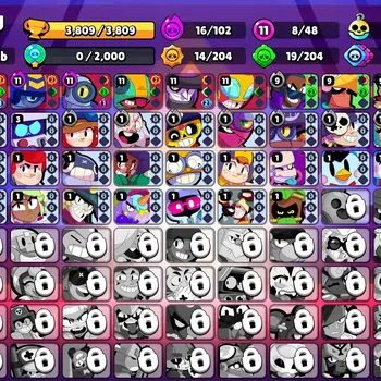 Brawl Stars Accounts 3809 Trophy|48 Brawlers 8 Max Lvl [Mortis,Leon,Max image 1