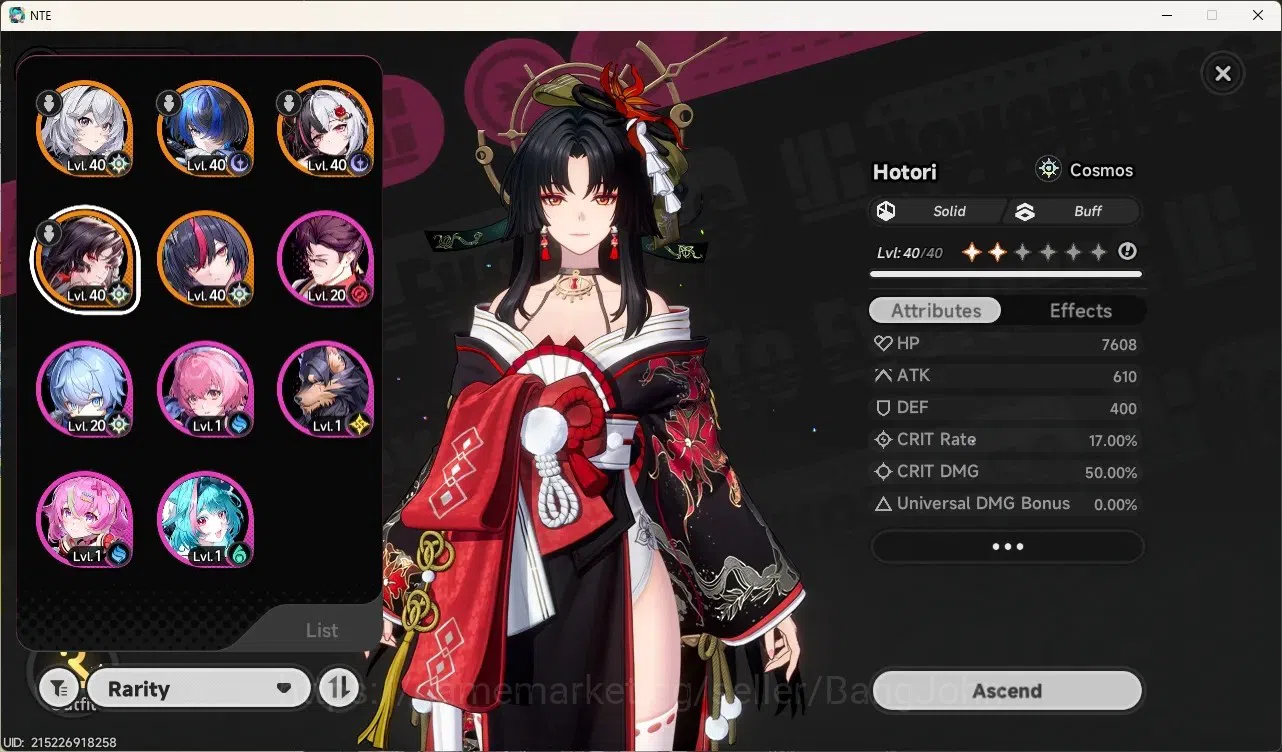 Neverness to Everness Accounts NA|Lv. 20|4 S-Class/3 Limited ([Shinku,Hotori]+Sign,Lacrimosa+Gilded Outfit)|7k Annulith|MC 2
