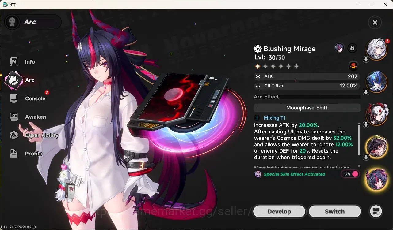 Neverness to Everness Accounts NA|Lv. 20|4 S-Class/3 Limited ([Shinku,Hotori]+Sign,Lacrimosa+Gilded Outfit)|7k Annulith|MC 4