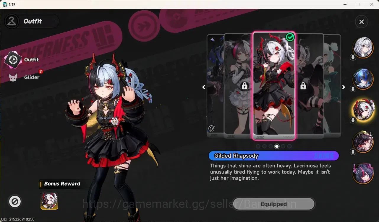 Neverness to Everness Accounts NA|Lv. 20|4 S-Class/3 Limited ([Shinku,Hotori]+Sign,Lacrimosa+Gilded Outfit)|7k Annulith|MC 6