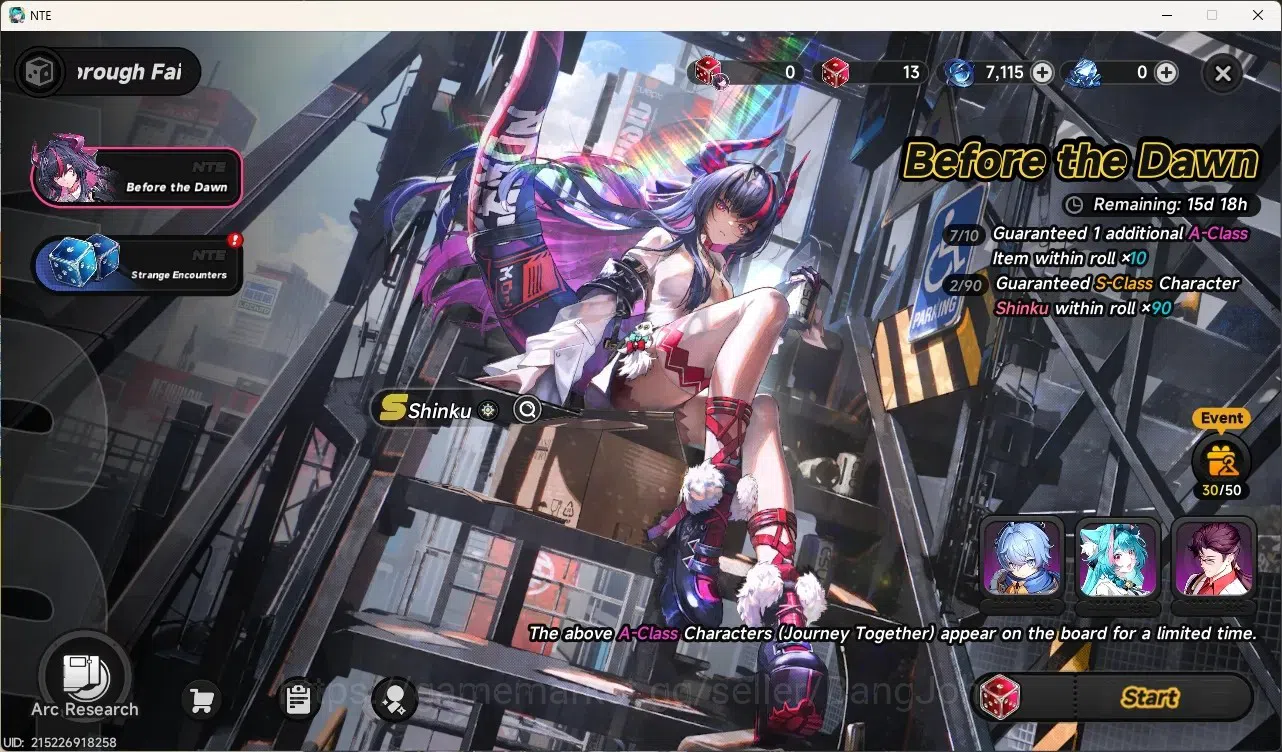 Neverness to Everness Accounts NA|Lv. 20|4 S-Class/3 Limited ([Shinku,Hotori]+Sign,Lacrimosa+Gilded Outfit)|7k Annulith|MC 7