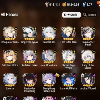 Epic Seven Accounts High-End GLOBAL UnVerif|19 ML(Lisette,LOTScales,GRas,NM Luna,Etc)+7 LMT RGB,Setsuka,etc|AUTO WBCO