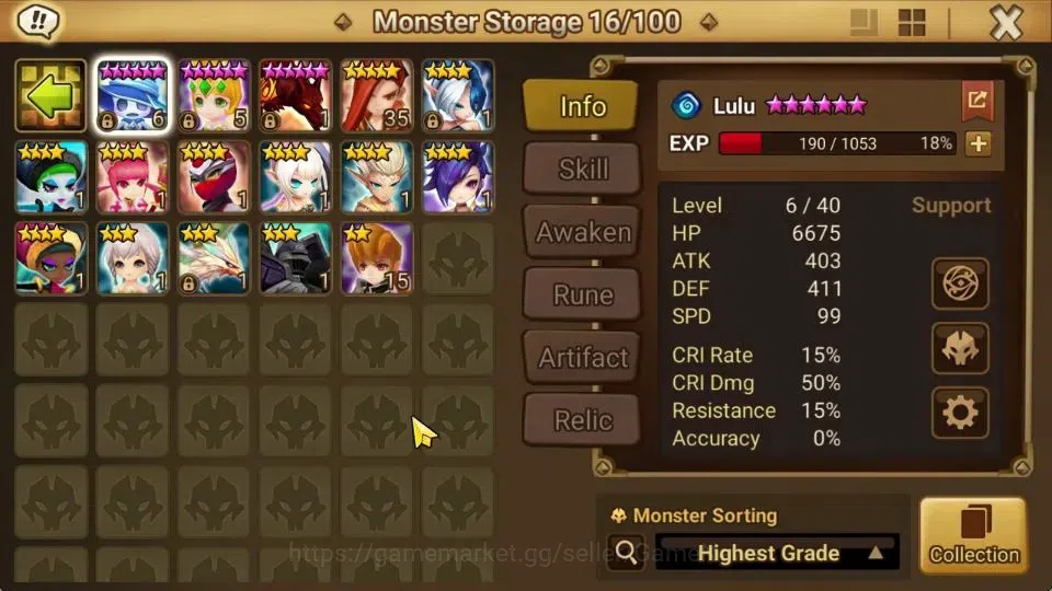 Summoners War: Sky Arena Accounts ASIA Lv 56|1 LD [Kiara]+Limit Zenitsu|13 Total NB5 image 11