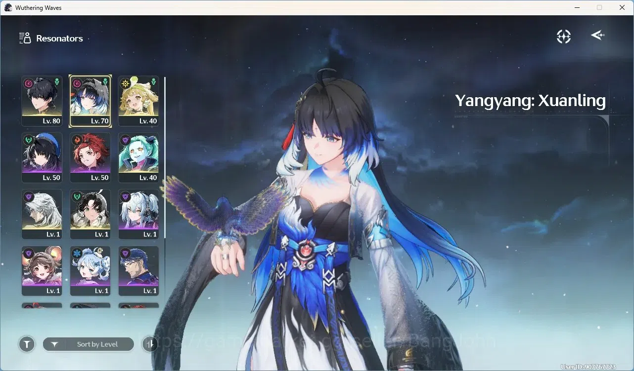 Wuthering Waves Accounts Starter SEA|UL 50|Rank 6| 2 Char Limited[Yangyang:Xuanling Rc5]+Sign,Rebecca|Mc Male| TakeMail 2