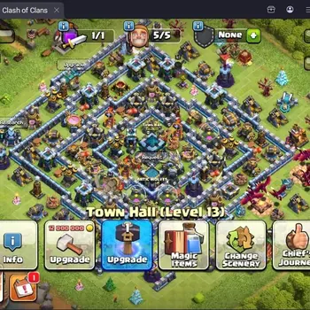 Clash of Clans Accounts High-End TH13-BH8|Lv.112|BK57,AQ47,MP45,GW31,RC14|BM4,BC15,HH7|1 Legendary & 7 Gold Skins|CN