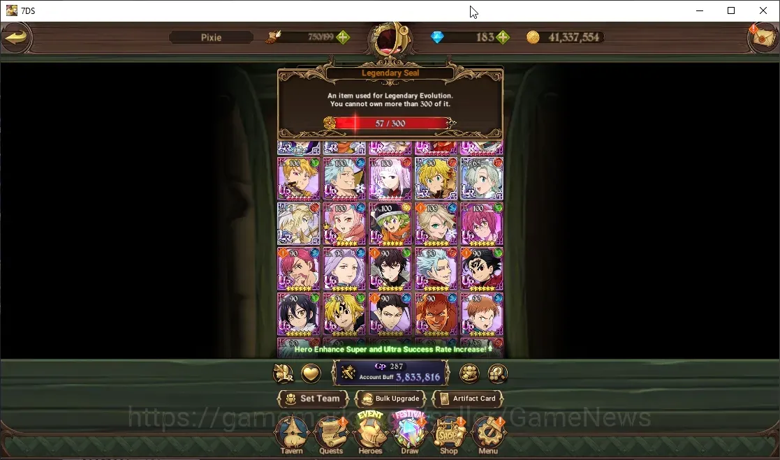 The Seven Deadly Sins: Grand Cross Accounts Endgame ASIA|3.8M CC|183 Dm,57 LS|5 LR,12 1
