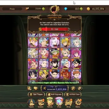 The Seven Deadly Sins: Grand Cross Accounts Endgame ASIA|3.8M CC|183 Dm,57 LS|5 LR,12