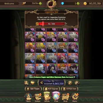 The Seven Deadly Sins: Grand Cross Accounts Endgame Asia|5M CC|54 LS|6 LR,12 UR+Full Gachiakuta+Cross IF|HK