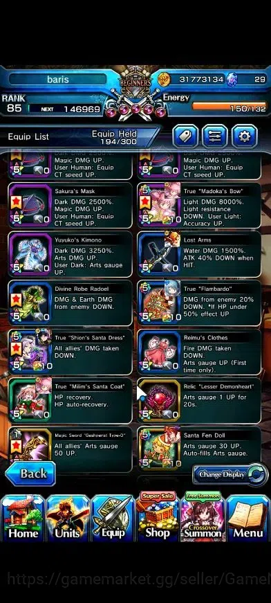 Grand Summoners Accounts Global|Rank 85|18 Ascend+7 TW|(Inumuta,Chloe,S Chl image 13