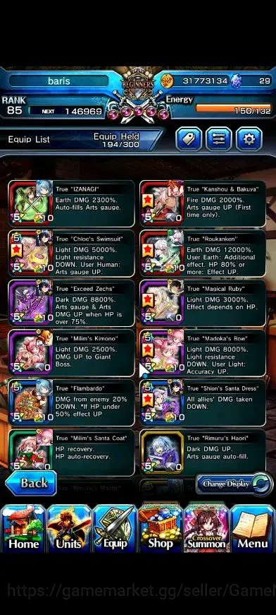Grand Summoners Accounts Global|Rank 85|18 Ascend+7 TW|(Inumuta,Chloe,S Chl image 5