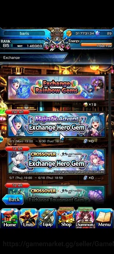 Grand Summoners Accounts Global|Rank 85|18 Ascend+7 TW|(Inumuta,Chloe,S Chl image 8