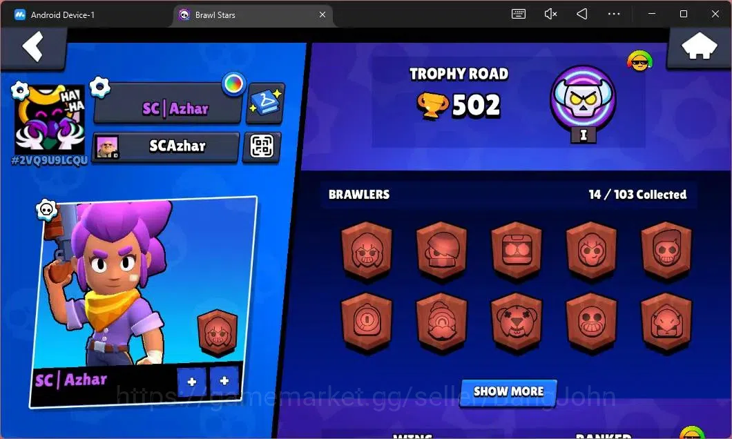 Brawl Stars Accounts Global|502 Thropy|14 Brawler|2 Max Hypercharge(She image 2