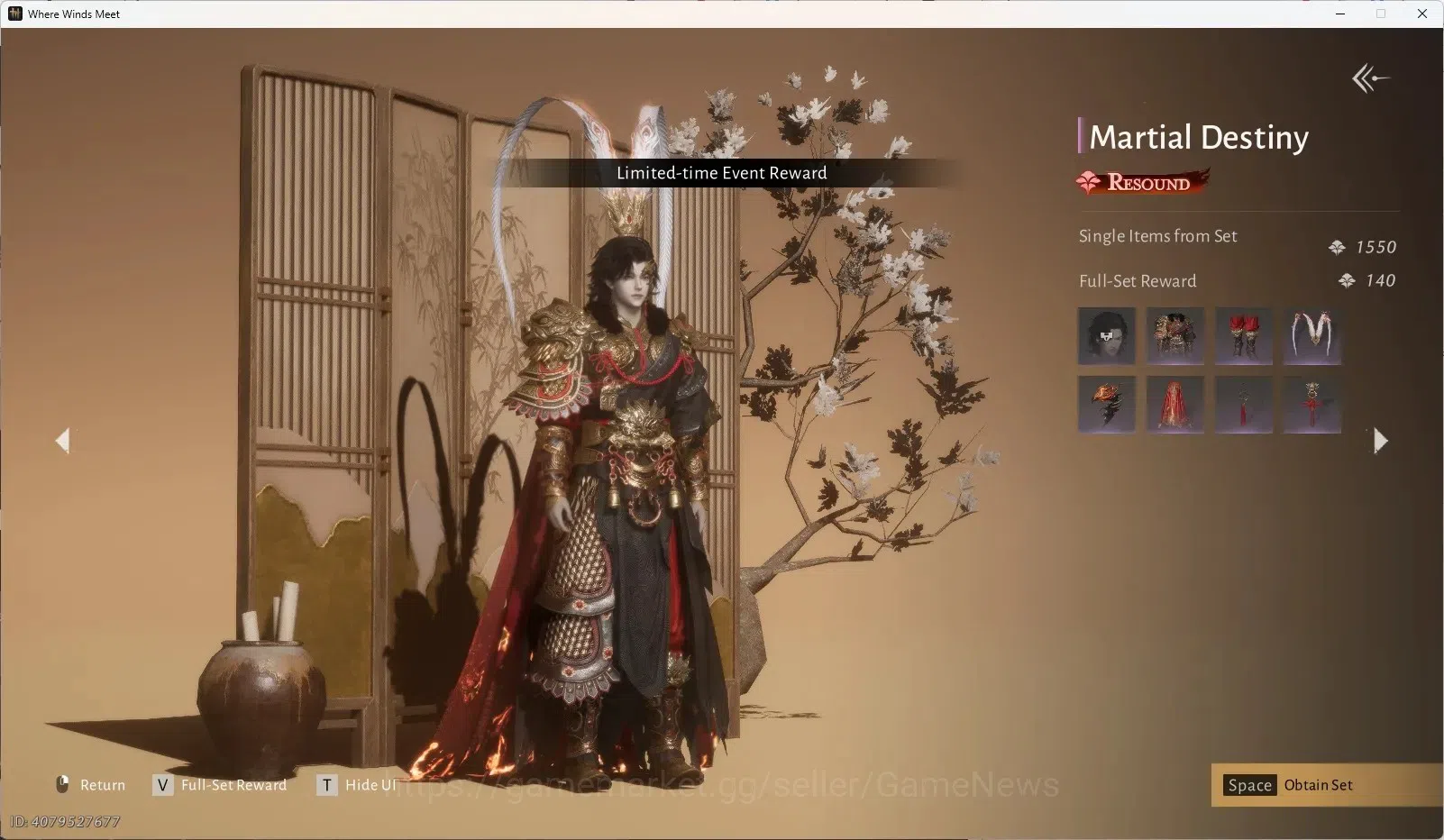 Where Winds Meet Accounts GLOBAL|Lv 70|GS 13637|Best Starter Kaifeng Low Exp image 13