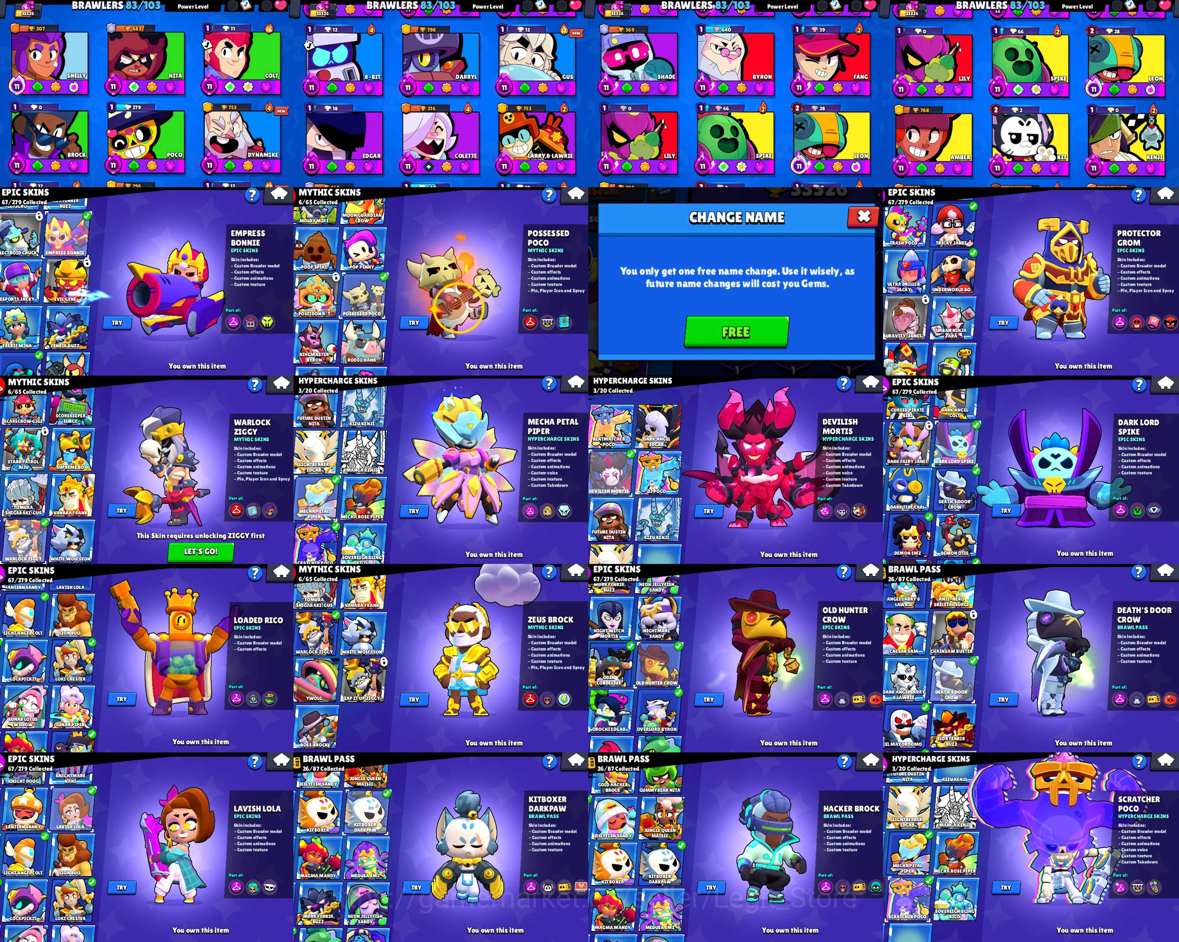 Brawl Stars Accounts MECHA PETAL PIPER | 2-2 lvl PRESTIGE | DEVILISH MO image 2