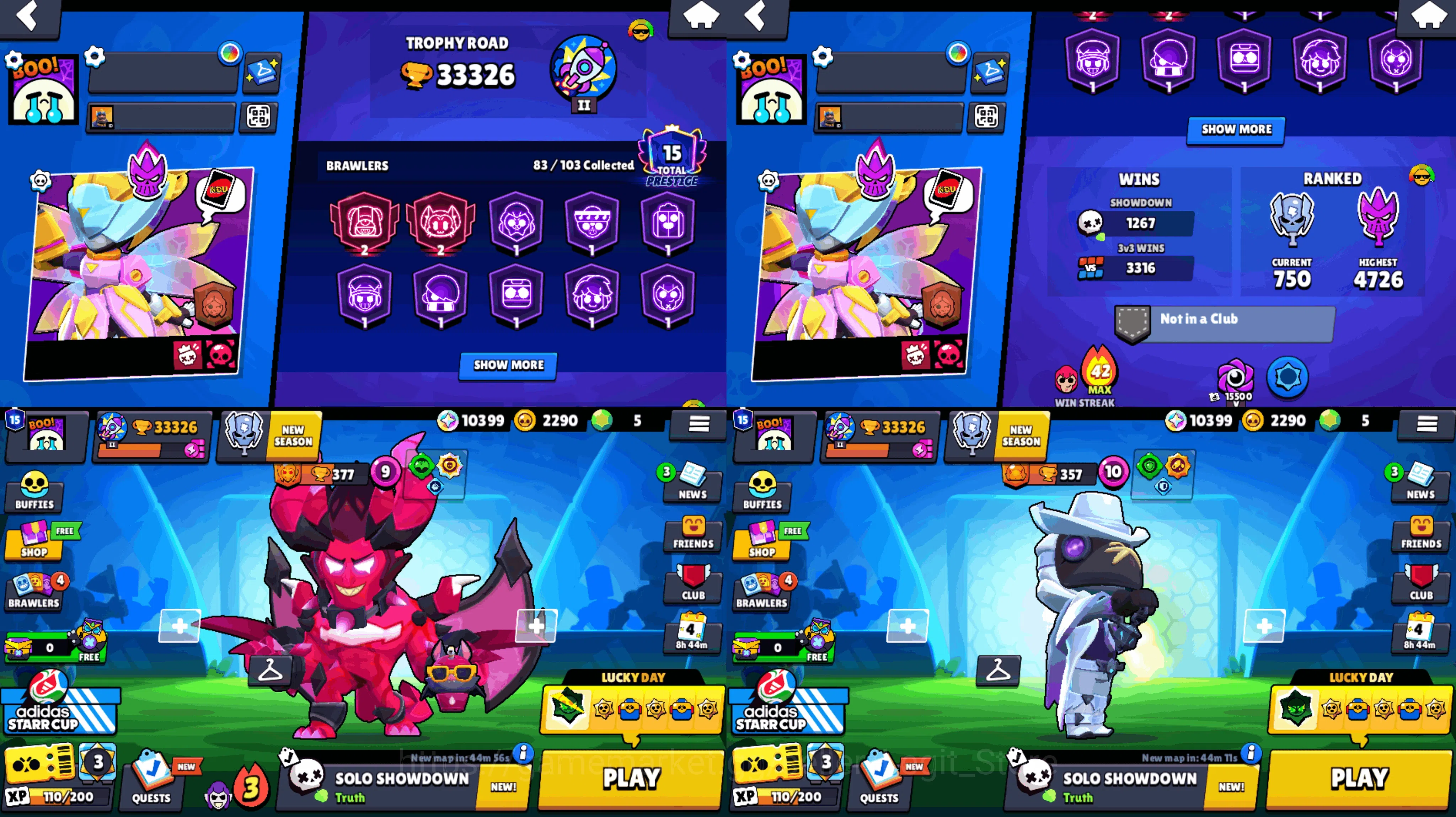 Brawl Stars Accounts MECHA PETAL PIPER | 2-2 lvl PRESTIGE | DEVILISH MO image 3