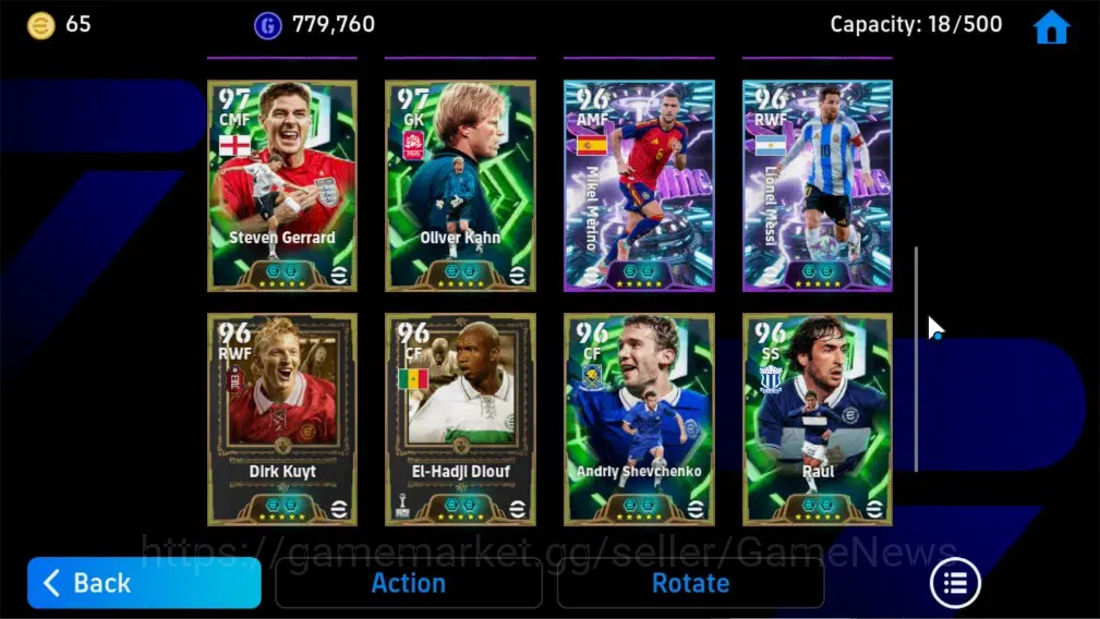 eFootball Accounts Legends & Iconic Players Android|8 Epic(Albert Ferrer,Steven Gerrard,Oliver Kahn,Dirk Kuyt)|Show Time 6