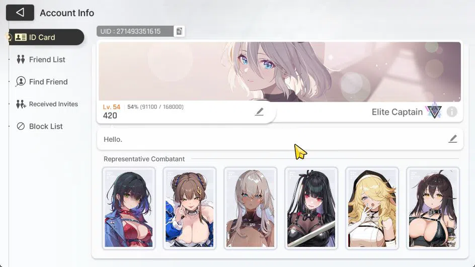 Chaos Zero Nightmare Accounts ASIA|Lv 54|9 SSR [(SerenielM1,Yuki)+Sign,HaruM1,KayronM3,RinM1,LukeM1,Khalipe,Orlea,Renoa]+21 2