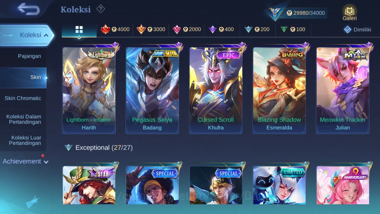 Mobile Legends: Bang Bang Accounts Hero 89 Skin 125 | Prime Claude | Lightborn Harith image 12