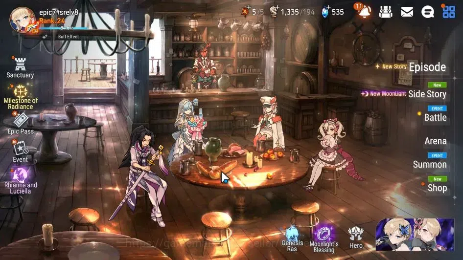 Epic Seven Accounts GLOBAL Unverif|New Era|3 ML(Rhianna&Luciella,Drago image 1