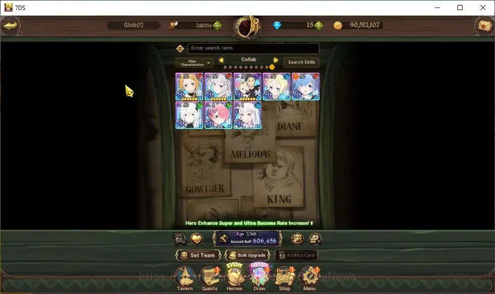 The Seven Deadly Sins: Grand Cross Accounts Global|606K CC|3 UR+Collab ReZero [Priscilla2/6,Re image 4