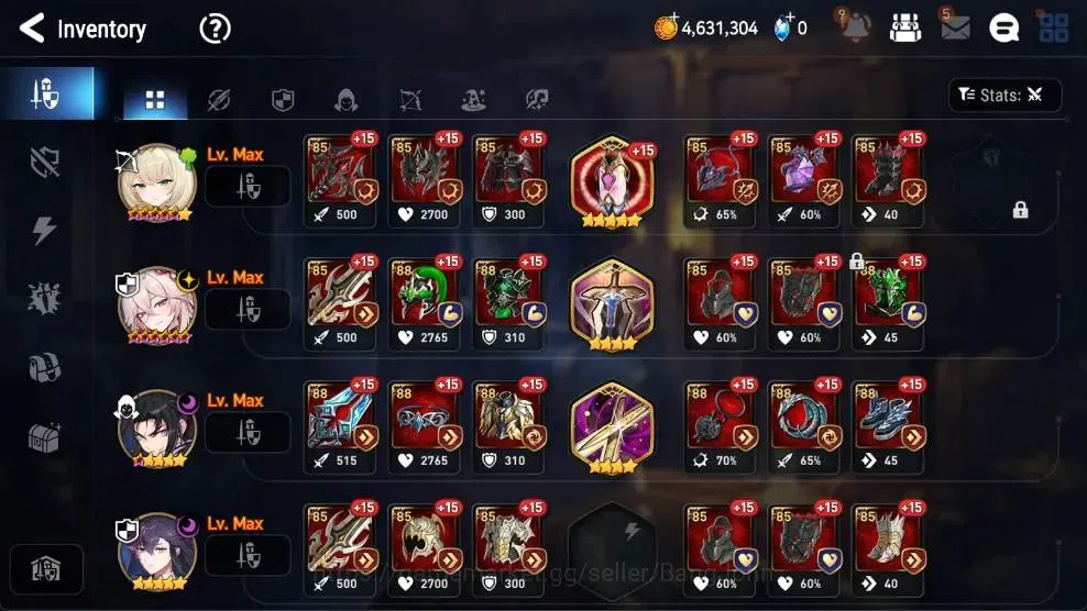 Epic Seven Accounts High-End Global Unverif | 3 ML(BArunka,MAKen,FCecilia)|PoH+Bless ON|Stigma 63K|Gold 4.6M |Log 11