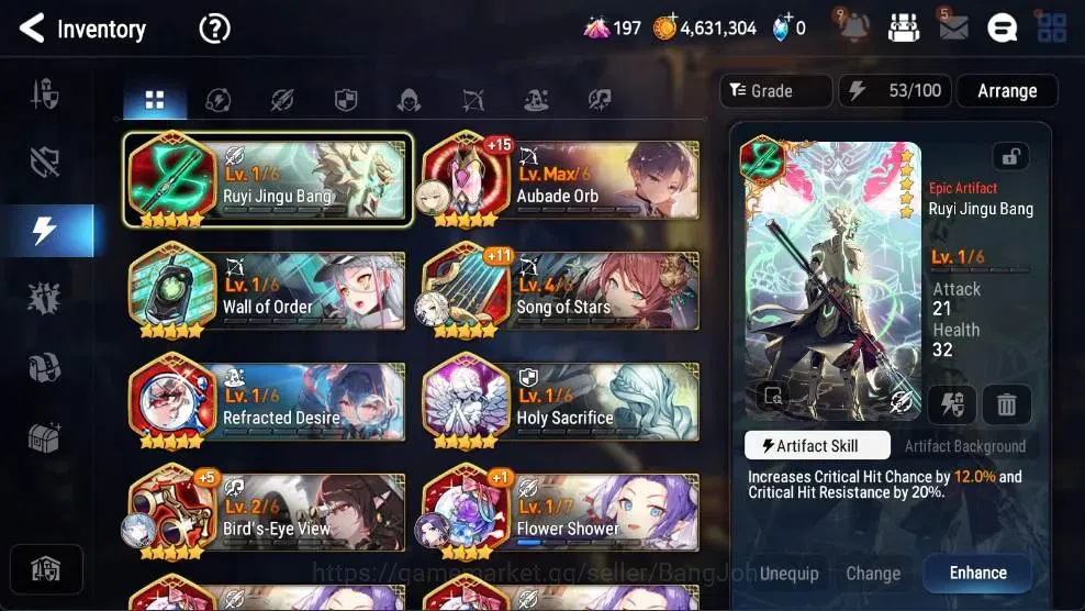 Epic Seven Accounts High-End Global Unverif | 3 ML(BArunka,MAKen,FCecilia)|PoH+Bless ON|Stigma 63K|Gold 4.6M |Log 13