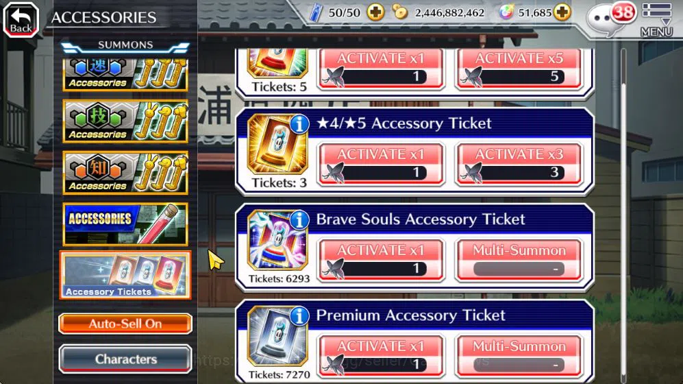 Bleach: Brave Souls Accounts Mid-Tier [GLOBAL]51K Orb|Rukia 10th Anniv,Valentine2026(Yachiru,Rukia),Byakuya 15