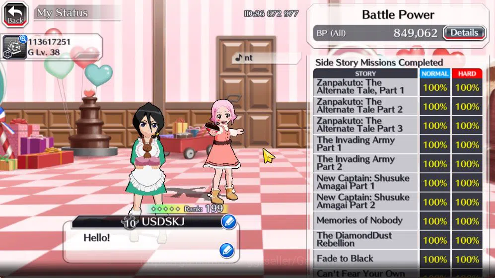 Bleach: Brave Souls Accounts Mid-Tier [GLOBAL]51K Orb|Rukia 10th Anniv,Valentine2026(Yachiru,Rukia),Byakuya 5
