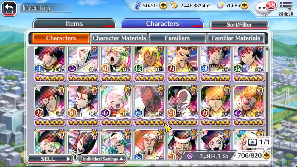 Bleach: Brave Souls Accounts Mid-Tier [GLOBAL]51K Orb|Rukia 10th Anniv,Valentine2026(Yachiru,Rukia),Byakuya 8
