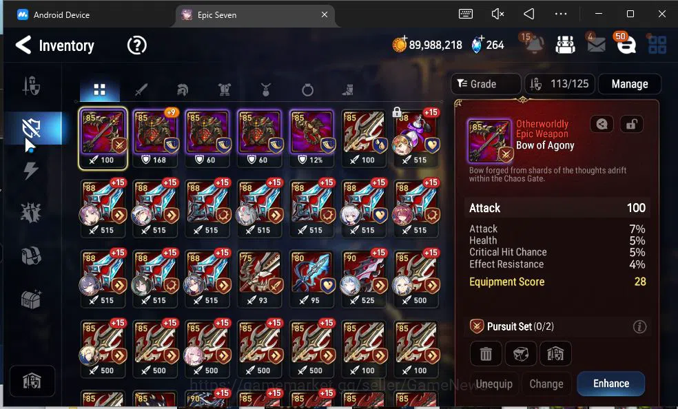 Epic Seven Accounts ASIA Verif|New Era|9 ML (Notos,NM Luna,LOT Scales, image 12