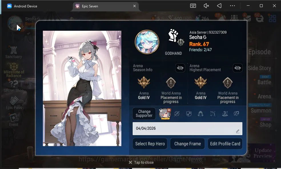 Epic Seven Accounts ASIA Verif|New Era|9 ML (Notos,NM Luna,LOT Scales, image 2
