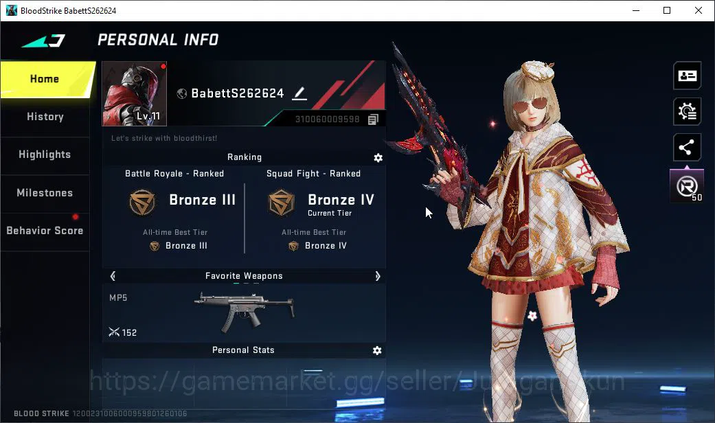 Blood Strike Accounts ASIA|ETERNAL MP5-Dominator|5 ULTRA MP5-Annipro,Vec image 2