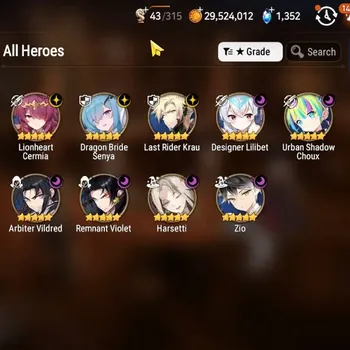 Epic Seven Accounts High-End GLOBAL UnVerif|NewEra|9 ML(Zio,Harseti,AB Vildred,etc)+Ivana,A Ludwig,TA Coli,Estelle,Etc|279K