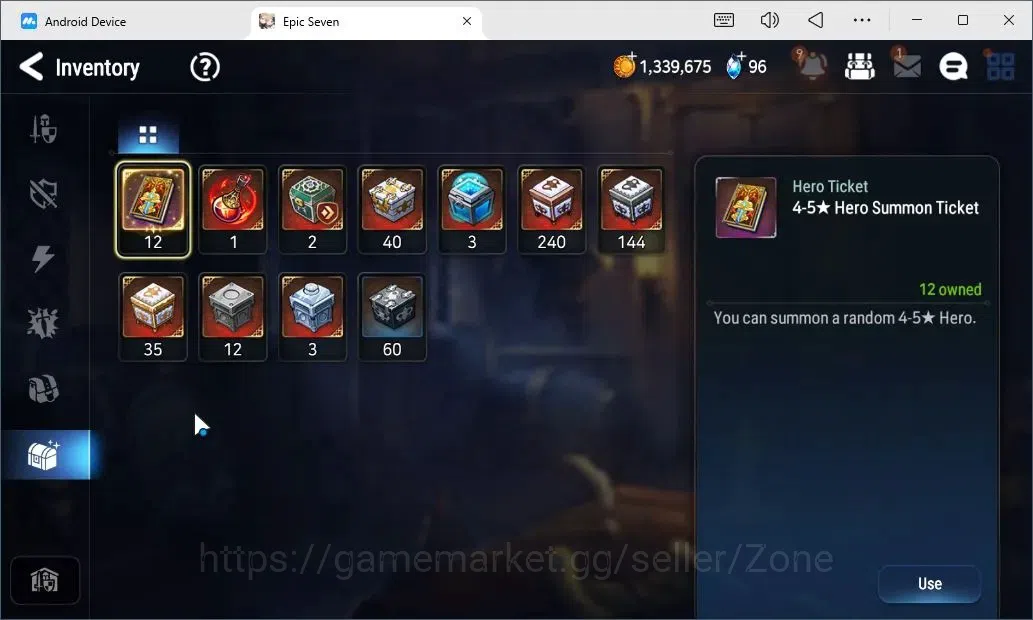 Epic Seven Accounts Starter Global Unverif|5 Moonlight 5★ :BA, LCB, SNY, TML|Rank 58|Starter|Stove(ES786Z) 13