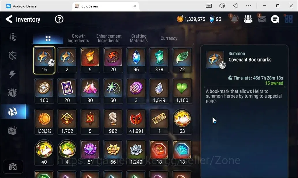Epic Seven Accounts Starter Global Unverif|5 Moonlight 5★ :BA, LCB, SNY, TML|Rank 58|Starter|Stove(ES786Z) 14