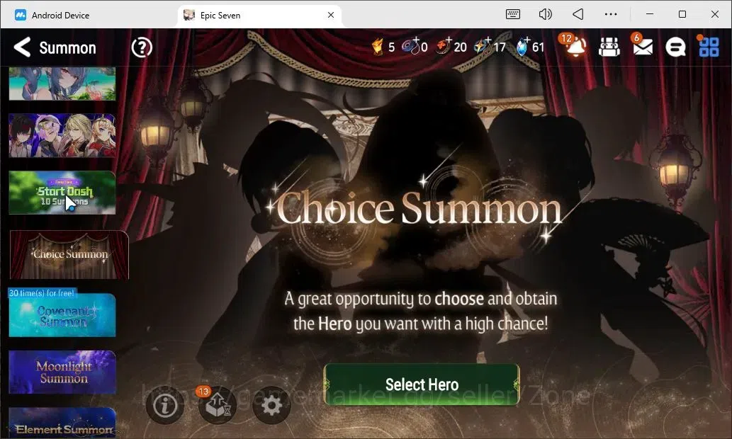 Epic Seven Accounts Starter Global Unverif|5 Moonlight 5★ :BA, LCB, SNY, TML|Rank 58|Starter|Stove(ES786Z) 2