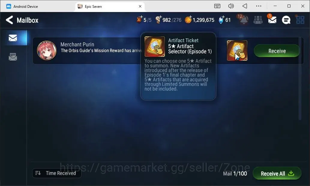 Epic Seven Accounts Starter Global Unverif|5 Moonlight 5★ :BA, LCB, SNY, TML|Rank 58|Starter|Stove(ES786Z) 5
