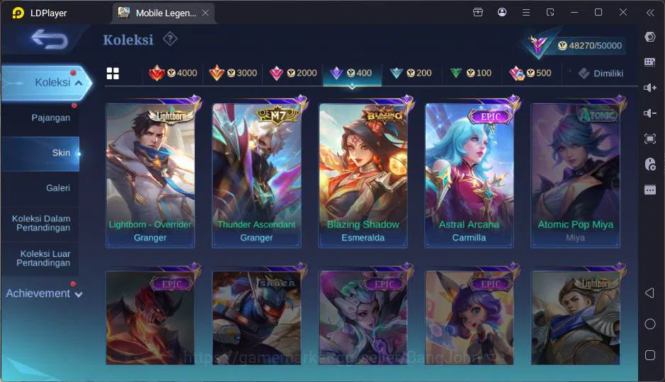 Mobile Legends: Bang Bang Accounts GLOBAL|Hero 74|Skin 150|HxH Harith+Julian,Prime Gr image 14