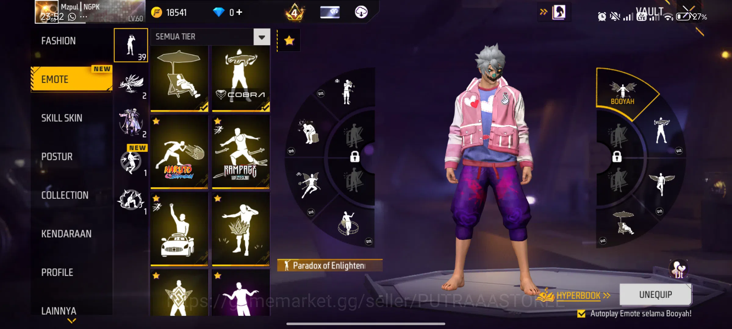 Free Fire Accounts FOR INDONESIA - BUNDLE BERUBAH -  MAX 1 - BUNDLE NARUTO - akun free fire murah dan bagus - dana pelajar 11