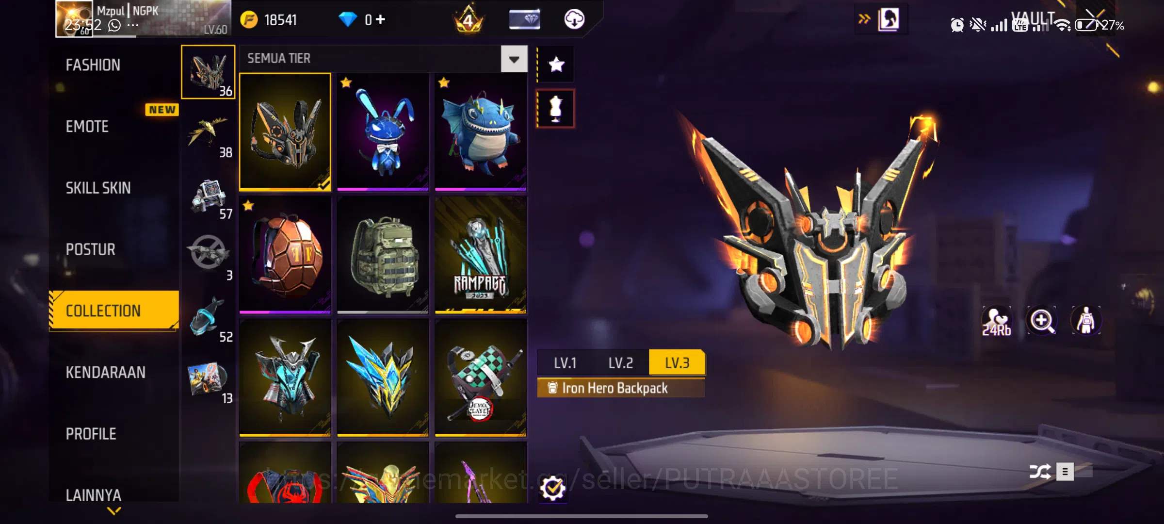 Free Fire Accounts FOR INDONESIA - BUNDLE BERUBAH -  MAX 1 - BUNDLE NARUTO - akun free fire murah dan bagus - dana pelajar 14