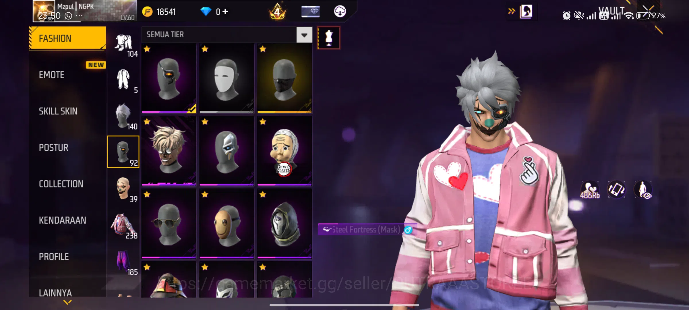 Free Fire Accounts FOR INDONESIA - BUNDLE BERUBAH -  MAX 1 - BUNDLE NARUTO - akun free fire murah dan bagus - dana pelajar 5