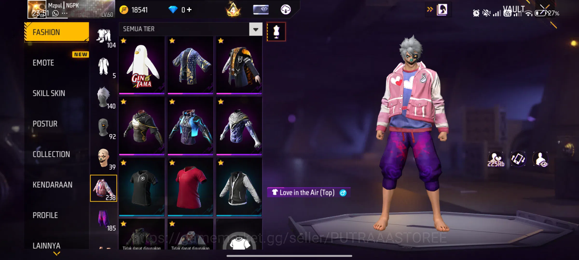 Free Fire Accounts FOR INDONESIA - BUNDLE BERUBAH -  MAX 1 - BUNDLE NARUTO - akun free fire murah dan bagus - dana pelajar 7